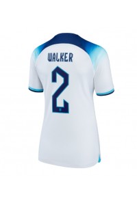 Fotbalové Dres Anglie Kyle Walker #2 Dámské Domácí Oblečení MS 2022 Krátký Rukáv